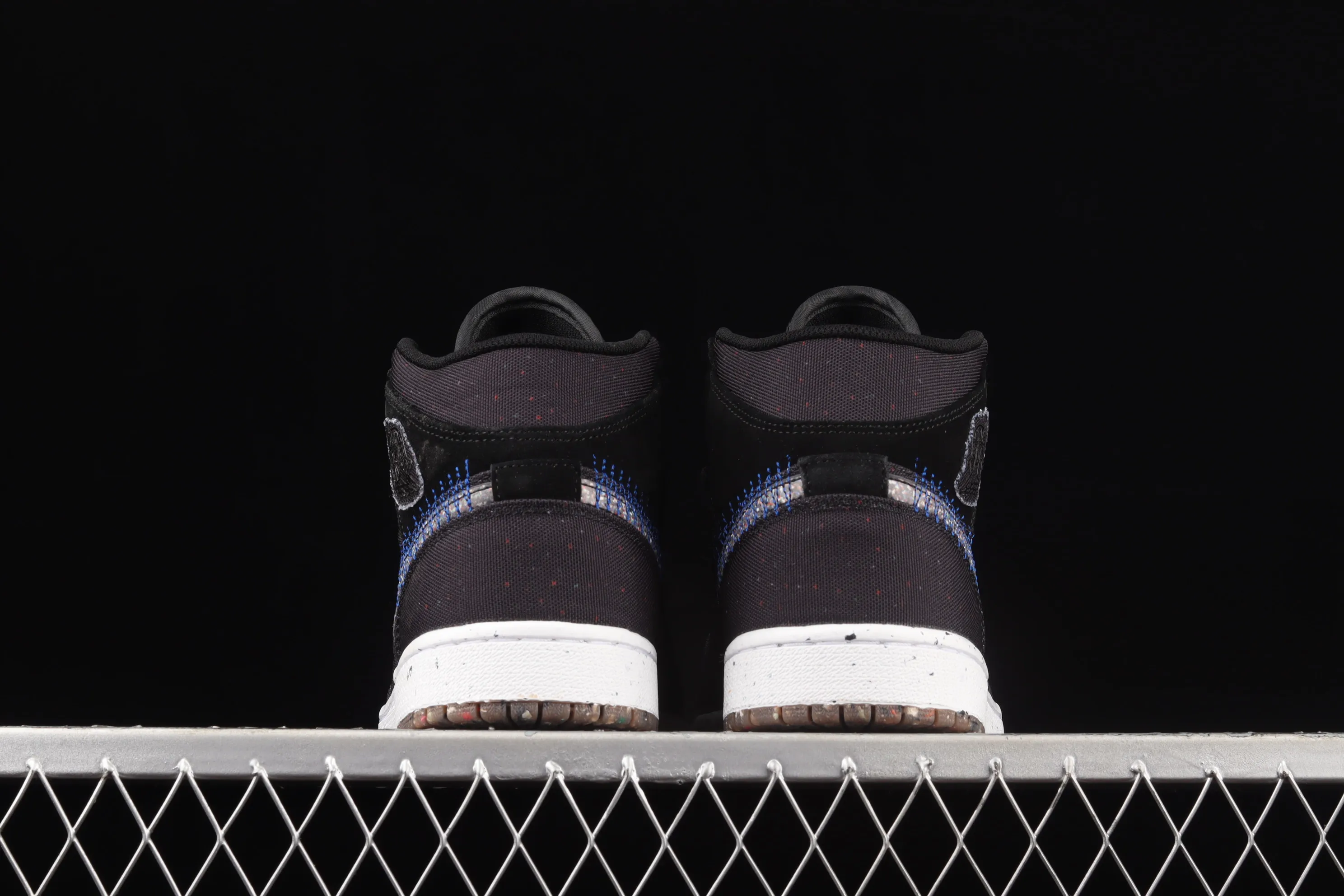 All categories Air Jordan Jordan series basketball shoes Air Jordan 1 Mid Air Jordan 1 Mid Crater AJ1 Joe 1 black multi-color racing blue Zhongbang basketball shoes DM3529-001